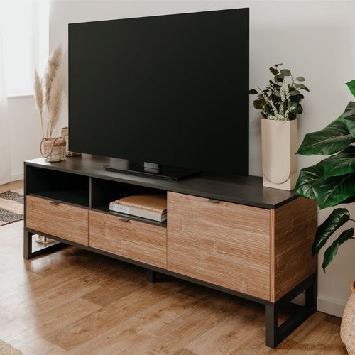 Meuble TV 2 tiroirs 2 niches - Palma