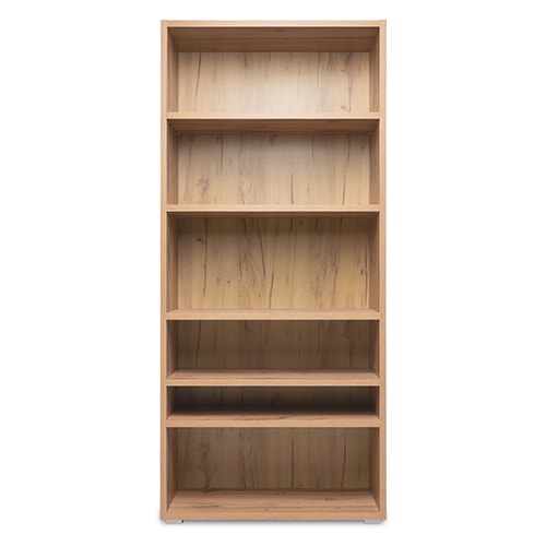 Bibliothèque 6 niches effet chêne 85 cm - Medea
