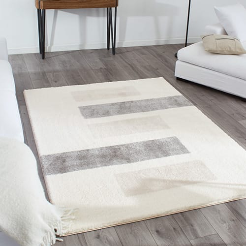 Tapis à poils longs motifs gris 200x290 - Bruna