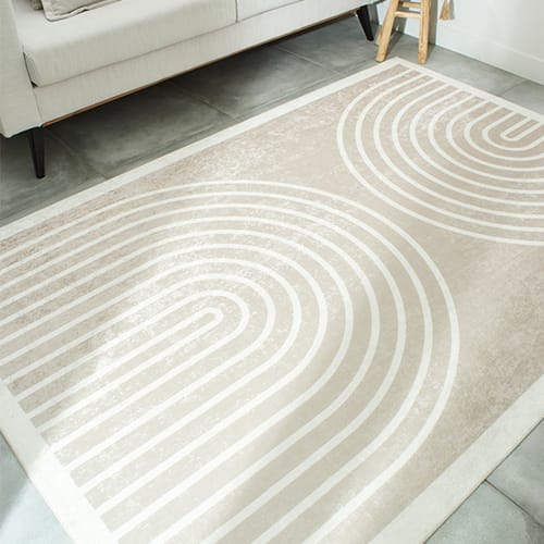 Tapis à motifs impression numérique Beige 160x230 - Hypnose