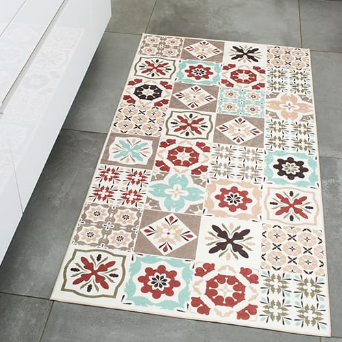 Tapis de cuisine carreaux de ciment multicolore Multi 80x150 - Celaya