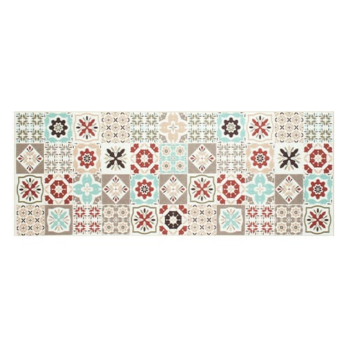 Tapis de cuisine carreaux de ciment multicolore Multi 70x180 - Celaya