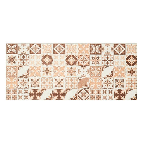 Tapis de cuisine carreaux de ciment Orange 50x100 - Mérida