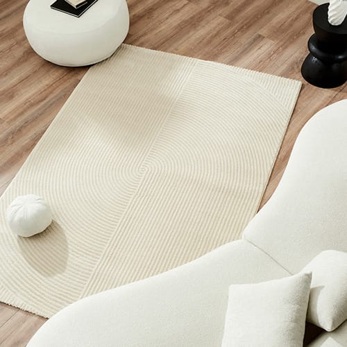 Tapis relief Ecru 160x230 - Elisa