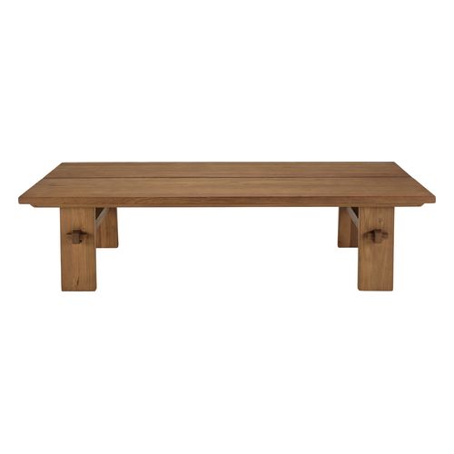 Table basse rectangulaire 140x70cm en teck recyclé - Sixtine