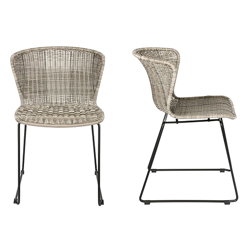 Lot de 2 chaises de jardin en rotin tressé - Wings