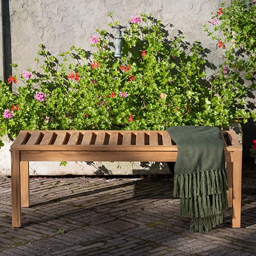 Banc de jardin 2 places en tec k - Comfort