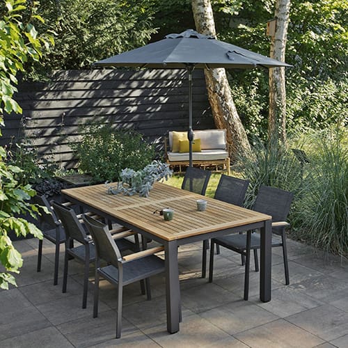 Chaise de jardin en aluminium anthracite - Memphis