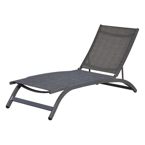 Bain de soleil en aluminium anthracite - Memphis