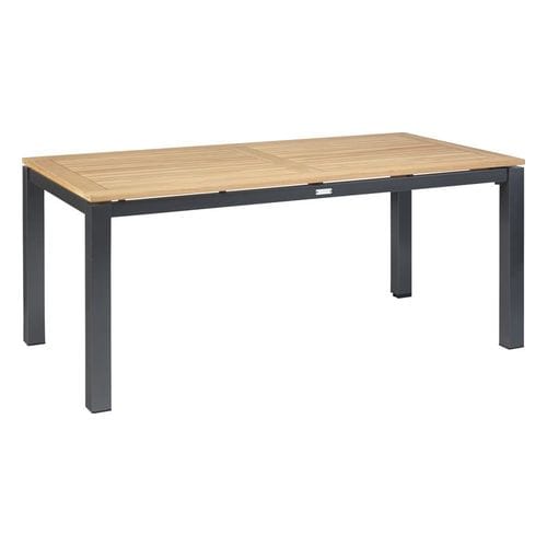 Table de jardin 170cm en teck et piètement en aluminium - Memphis