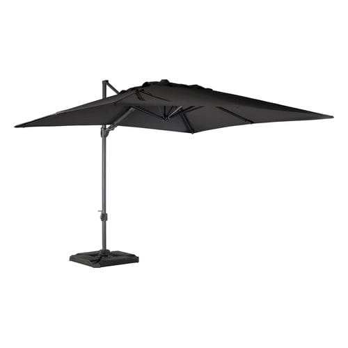 Parasol carré pivotant 300cm gris anthracite - Romo