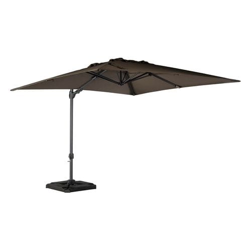 Parasol carré pivotant 300cm taupe - Romo