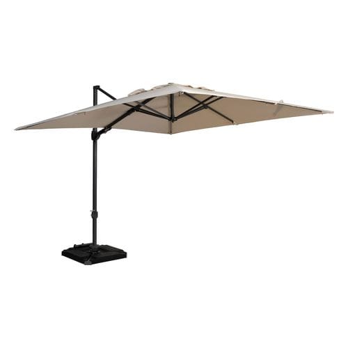 Parasol carré pivotant 300cm sable - Romo