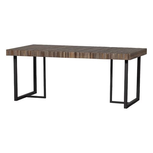 Table à manger rectangulaire en bois recyclés 8 places 180cm - Maxime