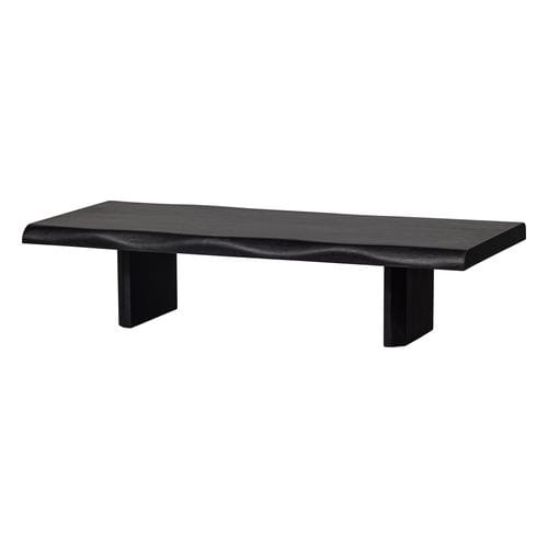 Table basse de forme organique en bois noir - Cali