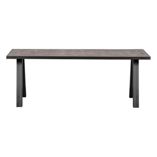 Table à manger en métal et teck 8 places 200cm - Combi Tablo