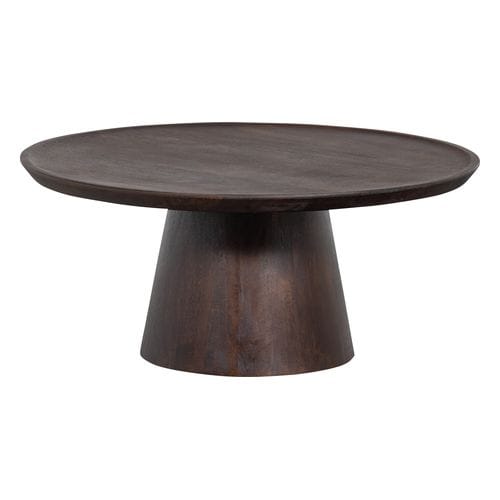 Table basse ronde en bois de manguier 90 cm - Gogo