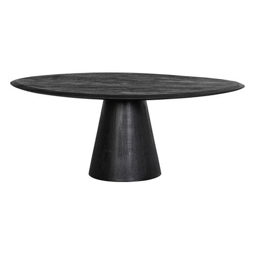 Table basse forme organique en bois noir 120 cm - Posture