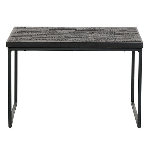 Table basse carrée en bois noir - Sharing