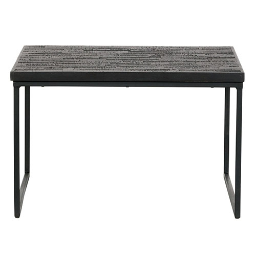 Table basse carrée en bois noir - Collection Sharing