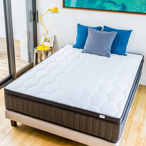 Ensemble Memo Royal 160x200 - Matelas Latex et mémoire de forme 160x200 + Sommier Tapissier