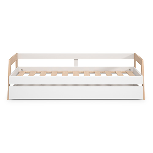 Lit gigogne enfant 90x200 blanc - Lily