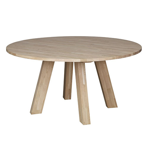 Table à manger diam.150cm en chêne massif – Collection Rhonda
