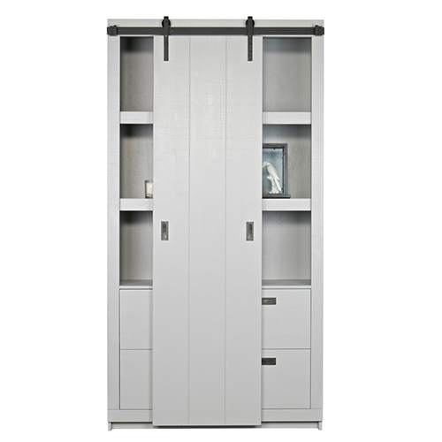 Armoire brut de sciage en pin et béton gris – Collection Side Barn