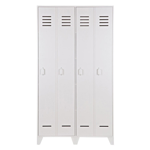 Vestiaire 2 portes droites en pin blanc - Stijn