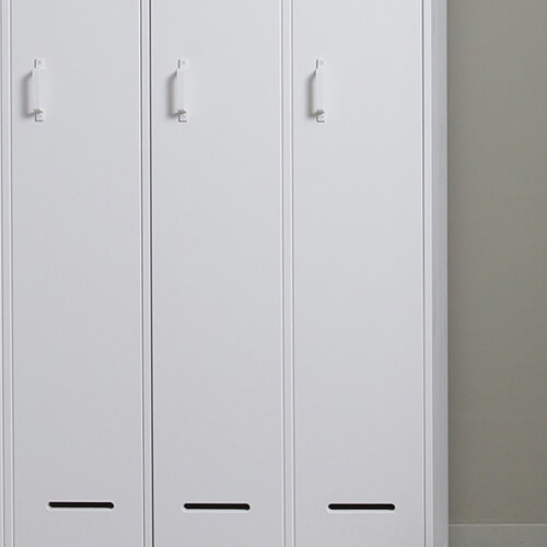 Vestiaire 2 portes droites en pin blanc - Stijn