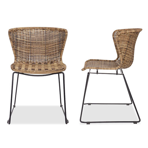 Lot de 2 chaises couleur natural - Wings