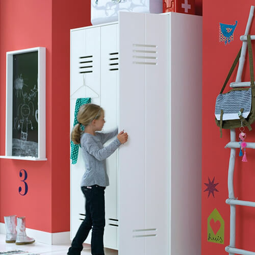 Armoires 2 portes en pin blanc – Collection Locker