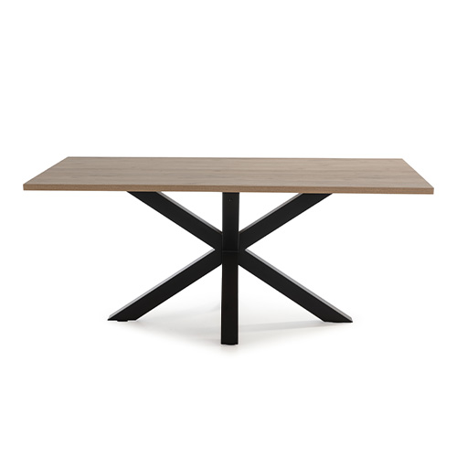 Table à manger rectangulaire effet bois naturel 180 cm - Clara