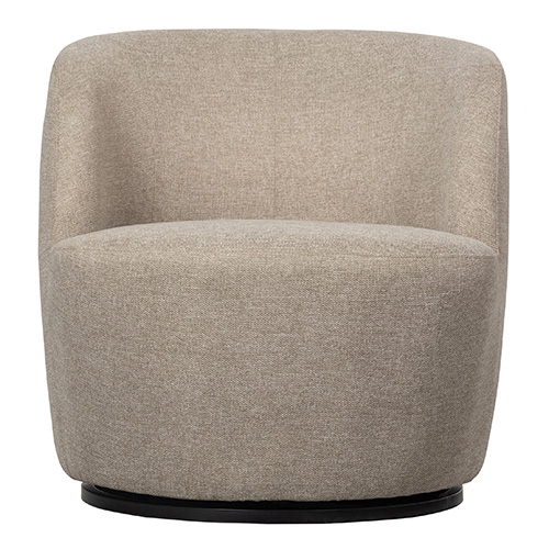 Fauteuil pivotant en tissu sable - Serra