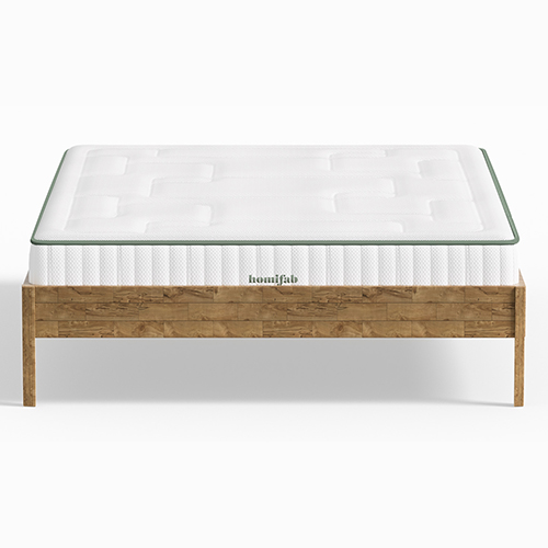 Ensemble lit adulte 180x200 cm en chêne massif Aina + Matelas Latex naturel Latex Luxury