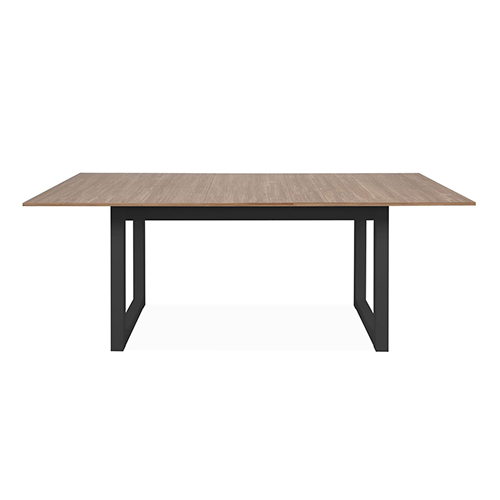 Table extensible effet bambou 160/200 cm, piètement anthracite - Tao