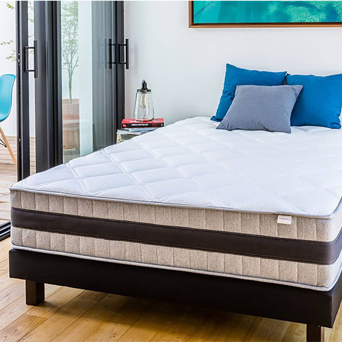 Novilla Matelas 140x190 Fibres de Bambou Mousse à Mémoire de Forme en Gel  Fermeté Moyenne Isolation du Mouvement Ultra Respirant Épaisseur 22 cm