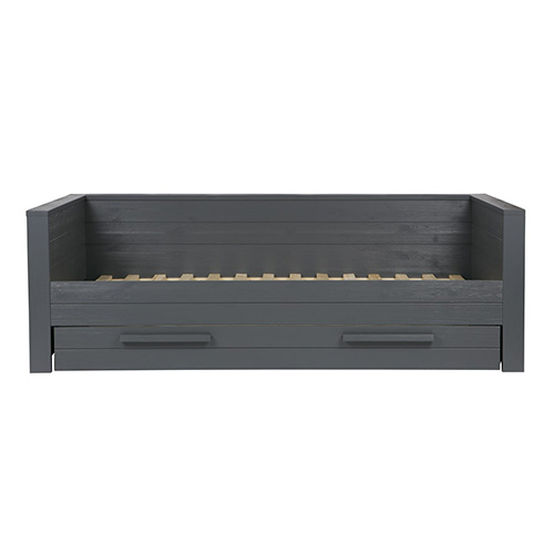 Lit enfant en pin brossé anthracite - Dennis