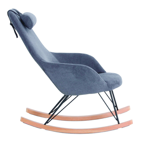 Rocking-chair scandinave gris anthracite - Evy