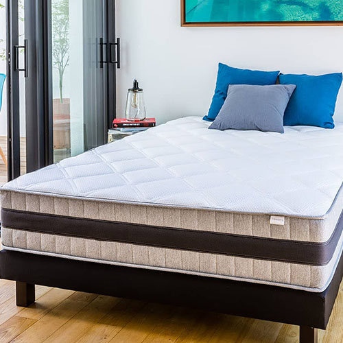 Matelas 180x200 cm Latex naturel et ressorts ensachés - 25 cm d'épaisseur -  Spring Latex Luxury - Hbedding - Homifab