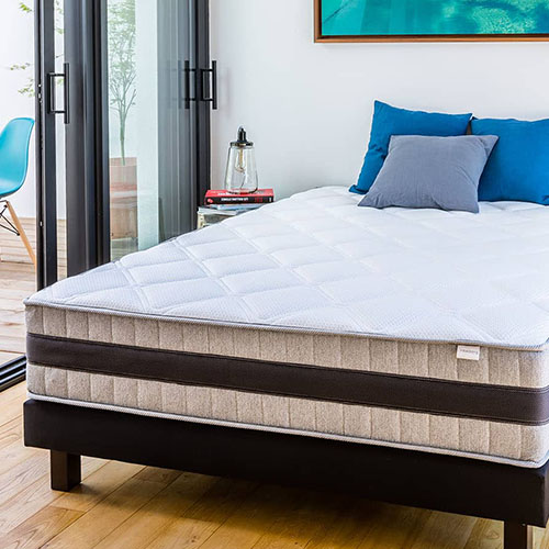 Ensemble Memo Luxe 90x190 – Matelas mémoire de forme 90x190 + sommier tapissier