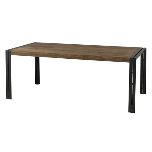 Table à manger 200 x 100 cm bois et métal - Goran