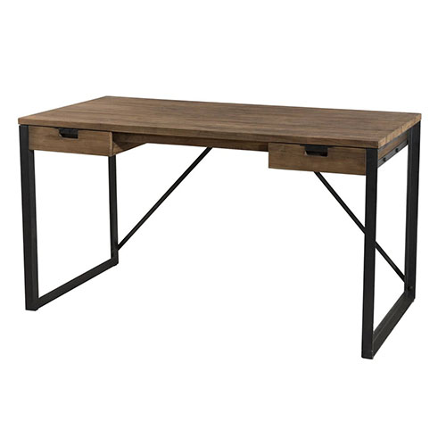 Bureau 2 tiroirs bois et métal - Goran