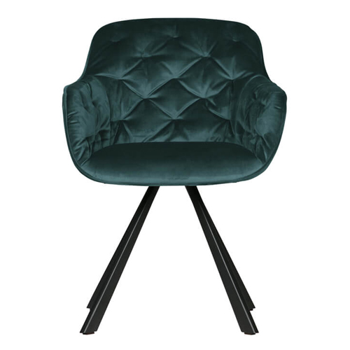 Chaise en velours vert – Collection Elaine