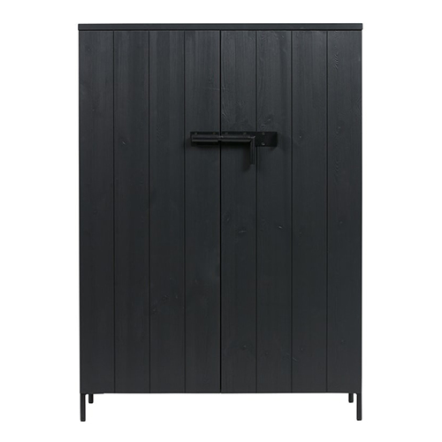 Armoire 2 portes en pin noir - Collection Bruut - Vtwonen