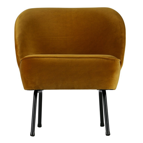 Fauteuil en velours moutarde - Collection Vogue - BePureHome