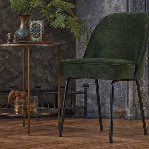 Lot de 2 chaises en velours onyx - Vogue