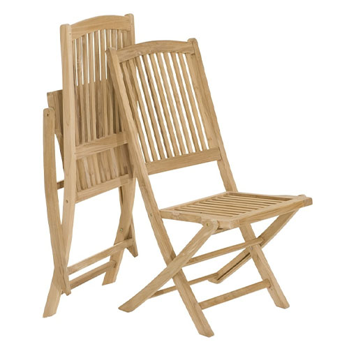 Ensemble de 2 chaises de jardin Lombock en teck - Fun