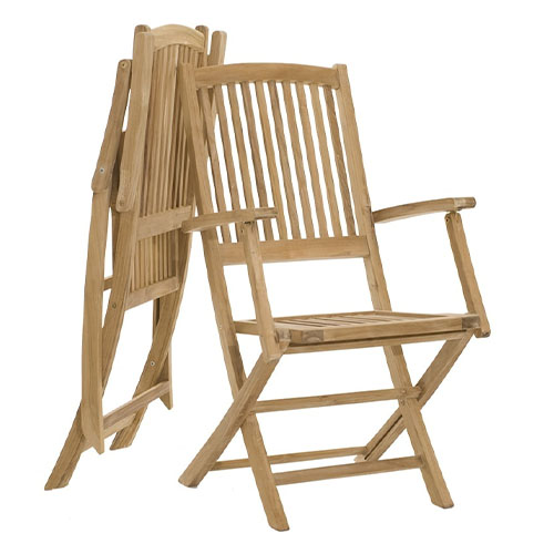Ensemble de 2 fauteuils de jardin Lombock en teck - Fun