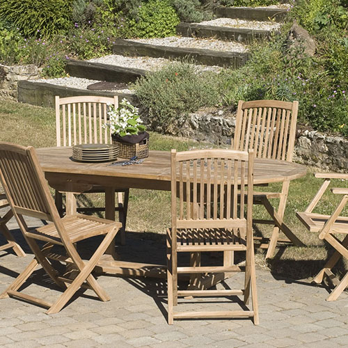 Ensemble de 2 fauteuils de jardin Lombock en teck - Fun